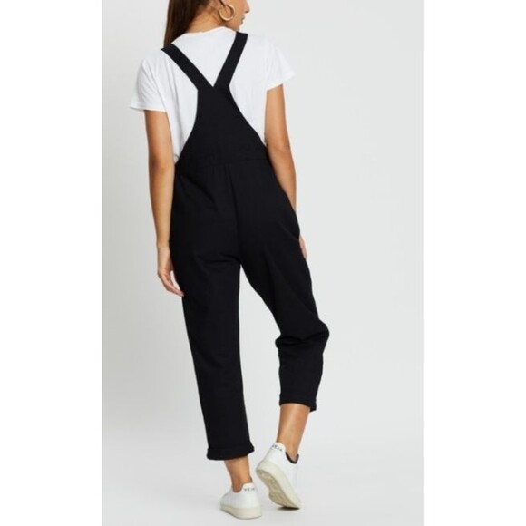 Atmos&Here Bobbie Overalls Australian Brand Size US 6 (AU 10) Cotton Black Relax - Picture 2 of 14